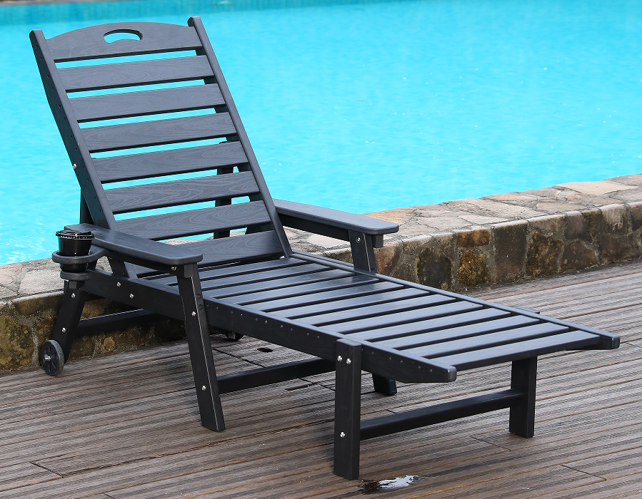 Midnight Black HDPE fogantyúra kész Adirondack pihenőszék