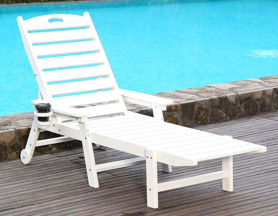 Világos fehér HDPE Solo Adirondack nyugágy