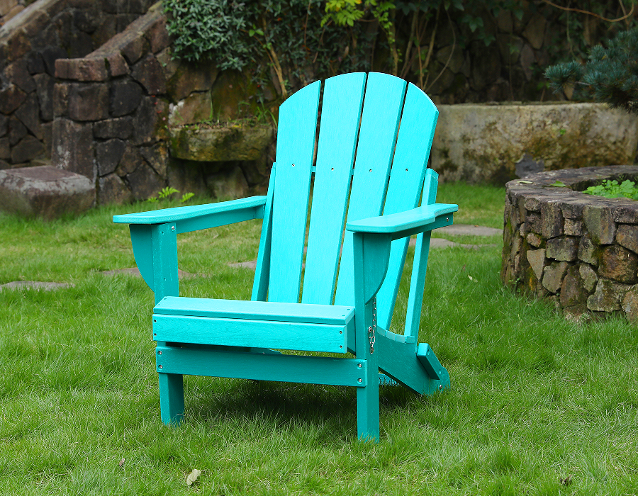 Élénk türkiz HDPE Frog Adirondack szék