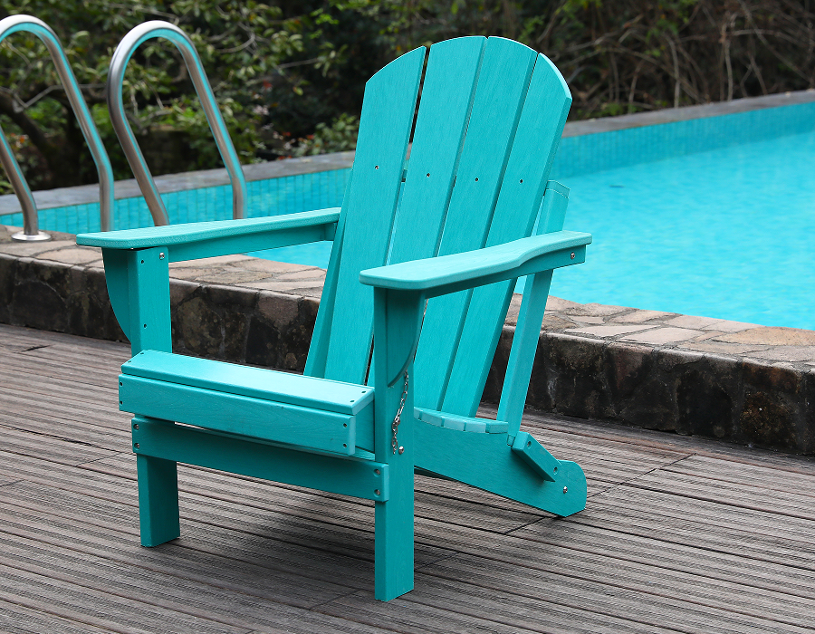 Élénk türkiz HDPE Frog Adirondack szék