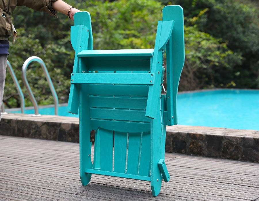 Élénk türkiz HDPE Frog Adirondack szék