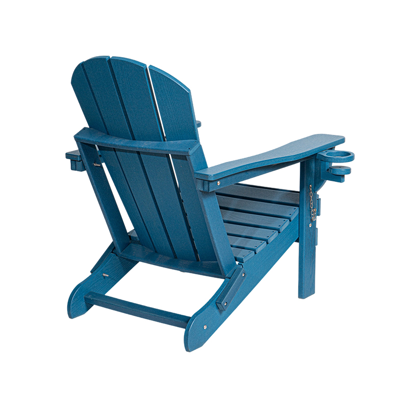 Sötétkék HDPE Adirondack szék rozsdamentes acél hardverrel